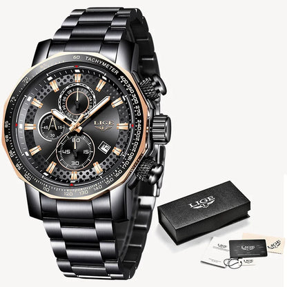 LIGE Mechanical Stainless Steel Watch