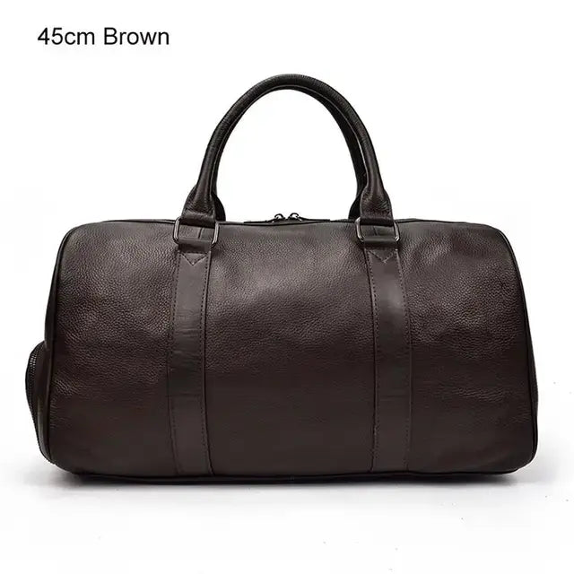 Genuine Leather Travel Duffel Bag