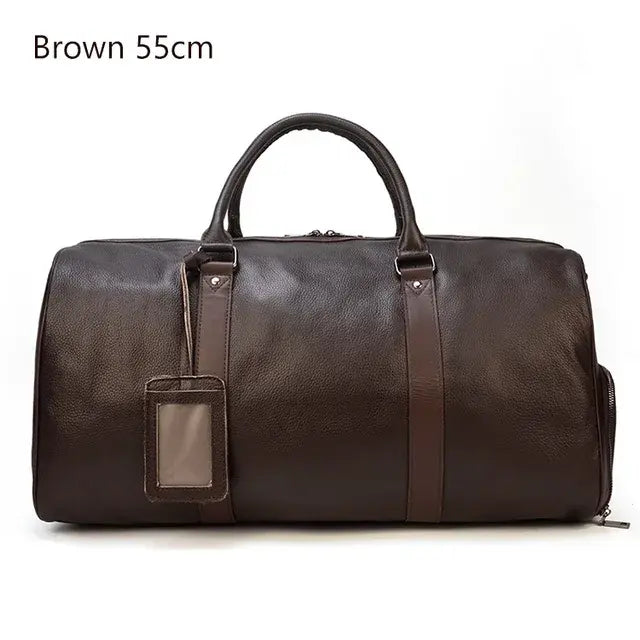 Genuine Leather Travel Duffel Bag