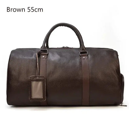 Genuine Leather Travel Duffel Bag