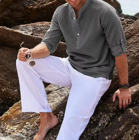 Stand Collar Plaid Shirt