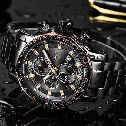 LIGE Mechanical Stainless Steel Watch
