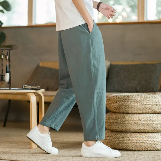 Summer Cotton Linen Casual Pants