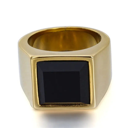 ZORCVENS Black Stone Ring