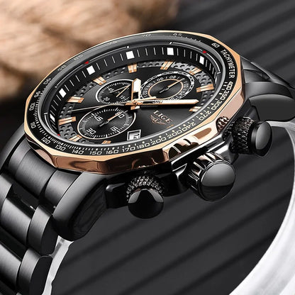 LIGE Mechanical Stainless Steel Watch