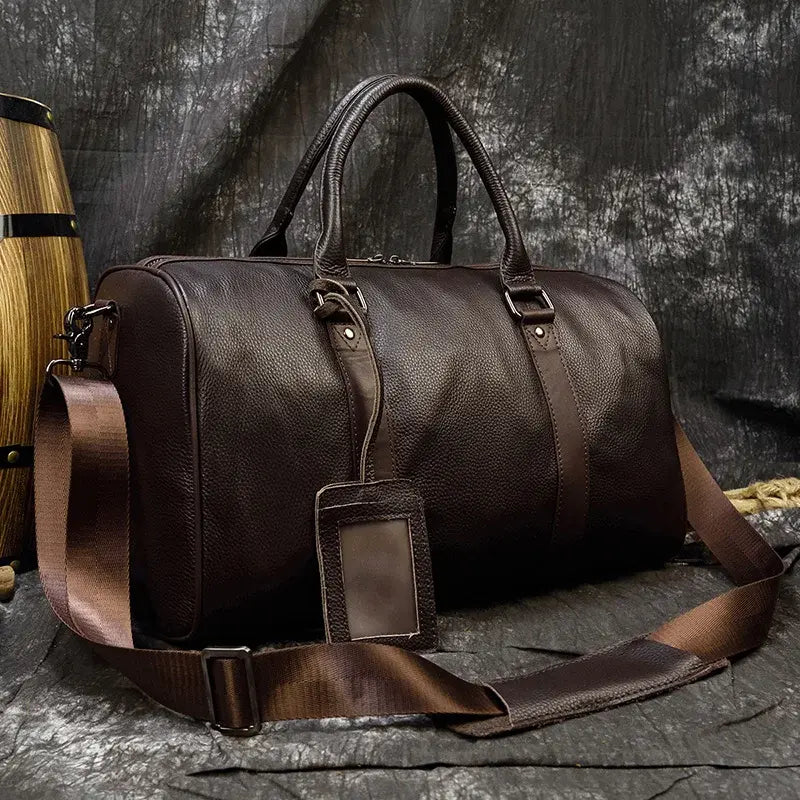 Genuine Leather Travel Duffel Bag